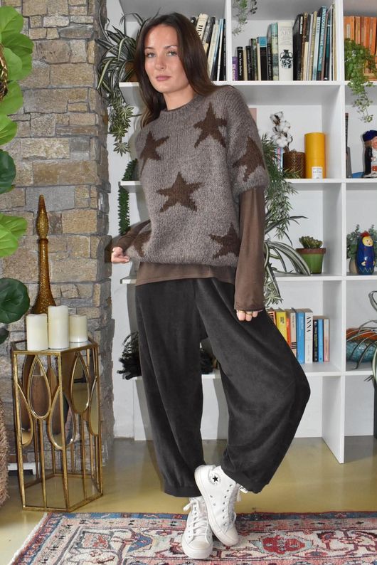 Big Softie Star Short Sleeve Knit Earth